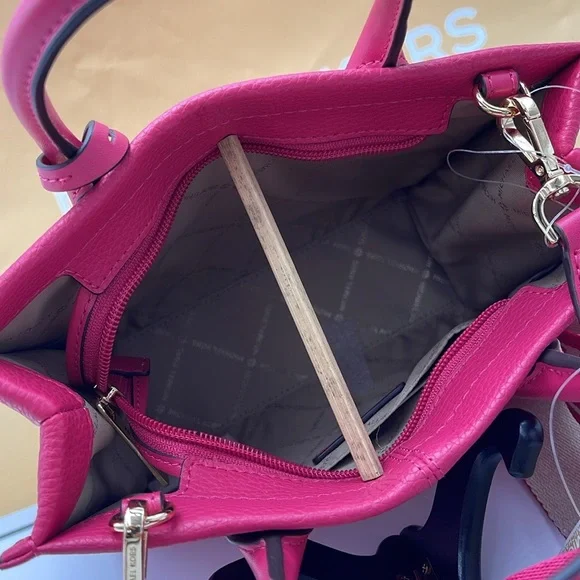 MICHAEL KORS
Mirella Small Pebbled Leather Crossbody Bag Tote 
Electric Pink - Picture 15 of 16